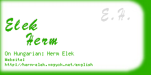 elek herm business card